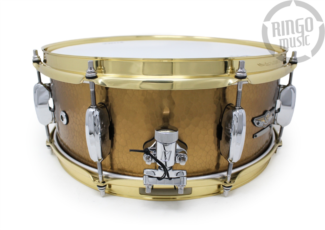 Used Tama STAR RESERVE HAND HAMMERED BRASS 5.5 Snare Drums 14